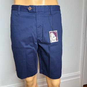 Ted Baker London Mens Shortlid Printed Chino Shorts Size 38R Dark Blue New